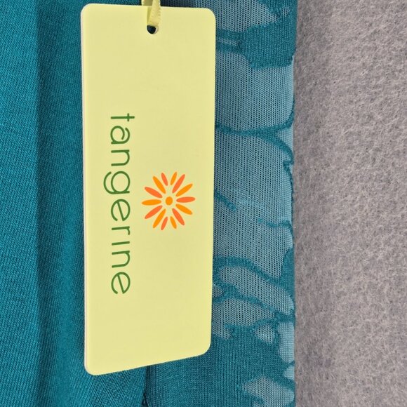 Tangerine Women's Flowy Layered Tank Top, Pagoda Blue, Side Slits, XXL, NWT - Picture 7 of 8